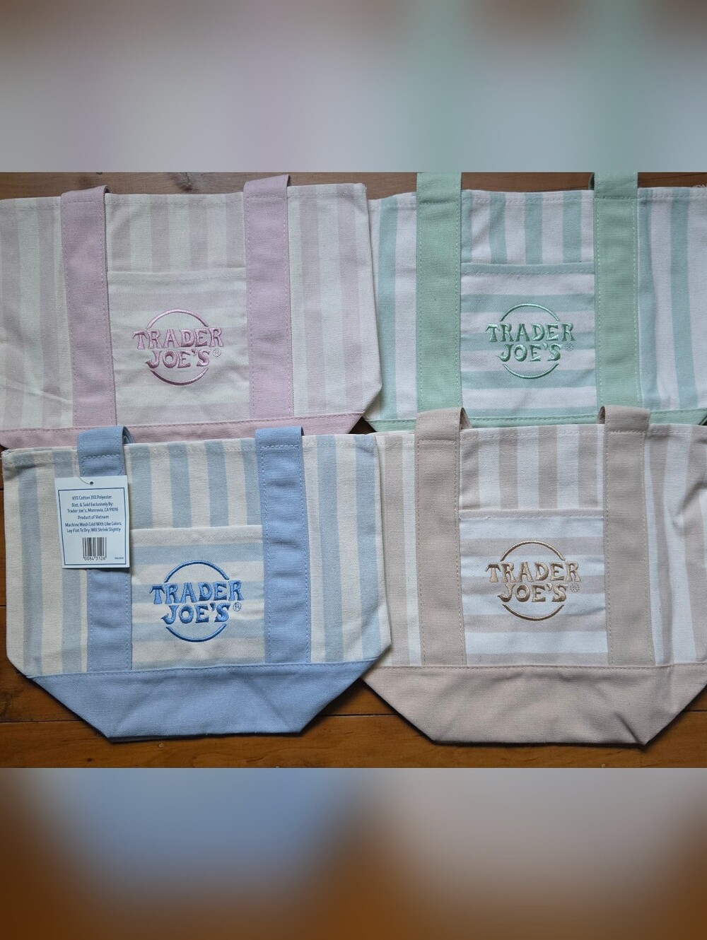 Trader Joe's Summer Mini Tote Striped Limited Edition